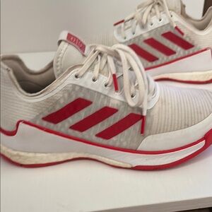 Adidas Red and White Athletic‎ Shoes
